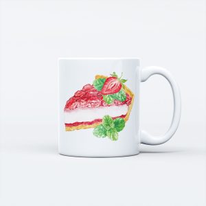 Dessert Theme Ceramic Mug - Strawberry Cake